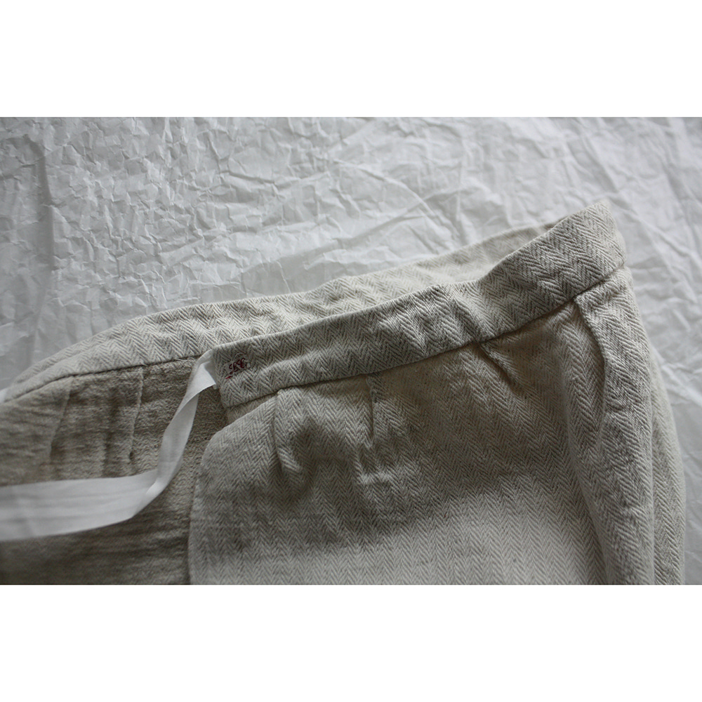Cotton Linen Herringbone Apron (1)