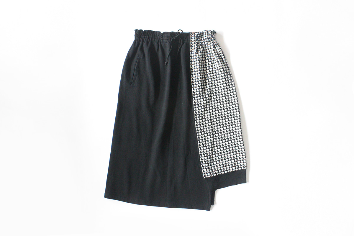Y&#039;s  Houndstooth Asymmetrical Skirt