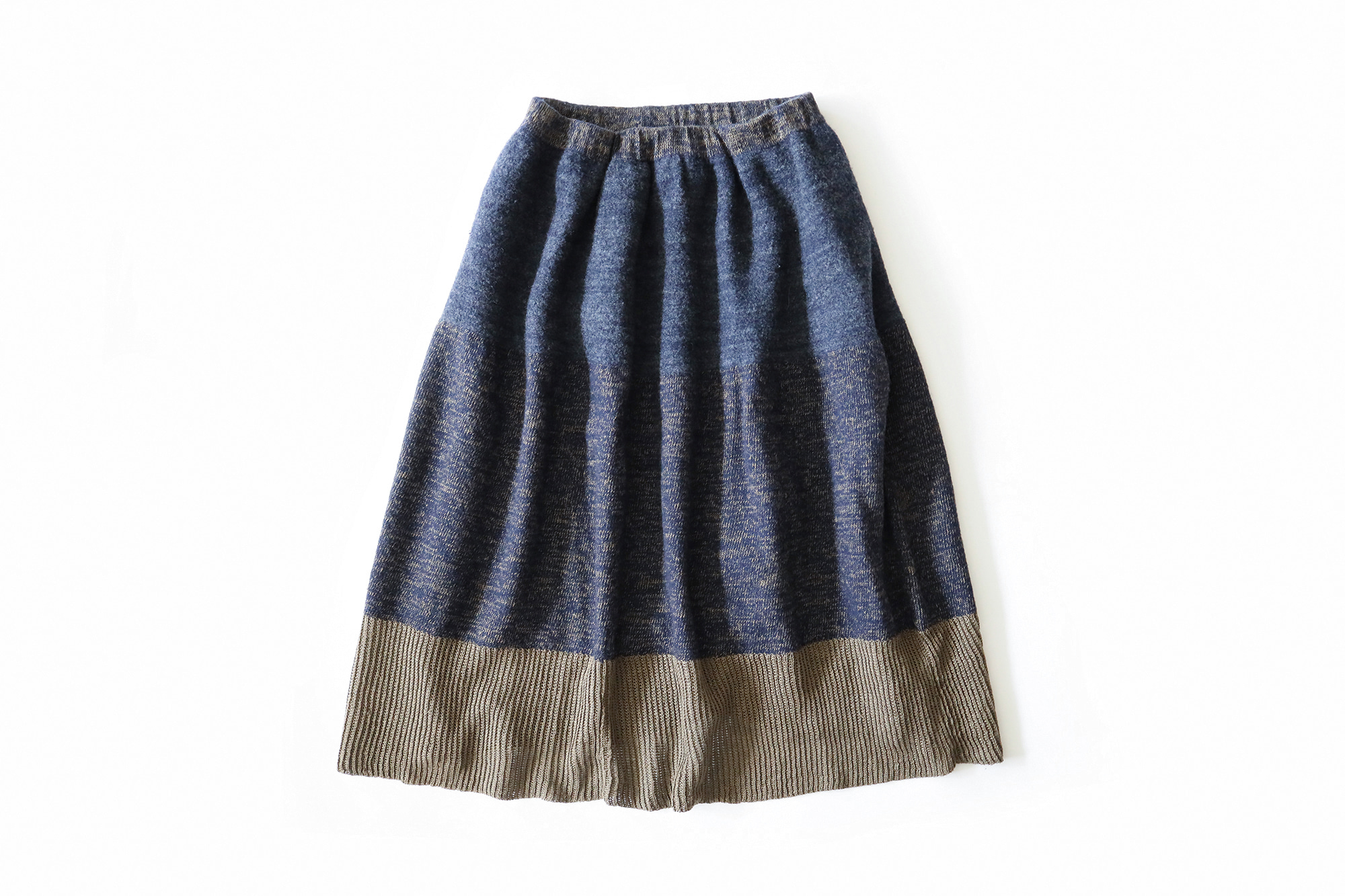 Vlas Blomme  Wool Linen Gradation Skirt