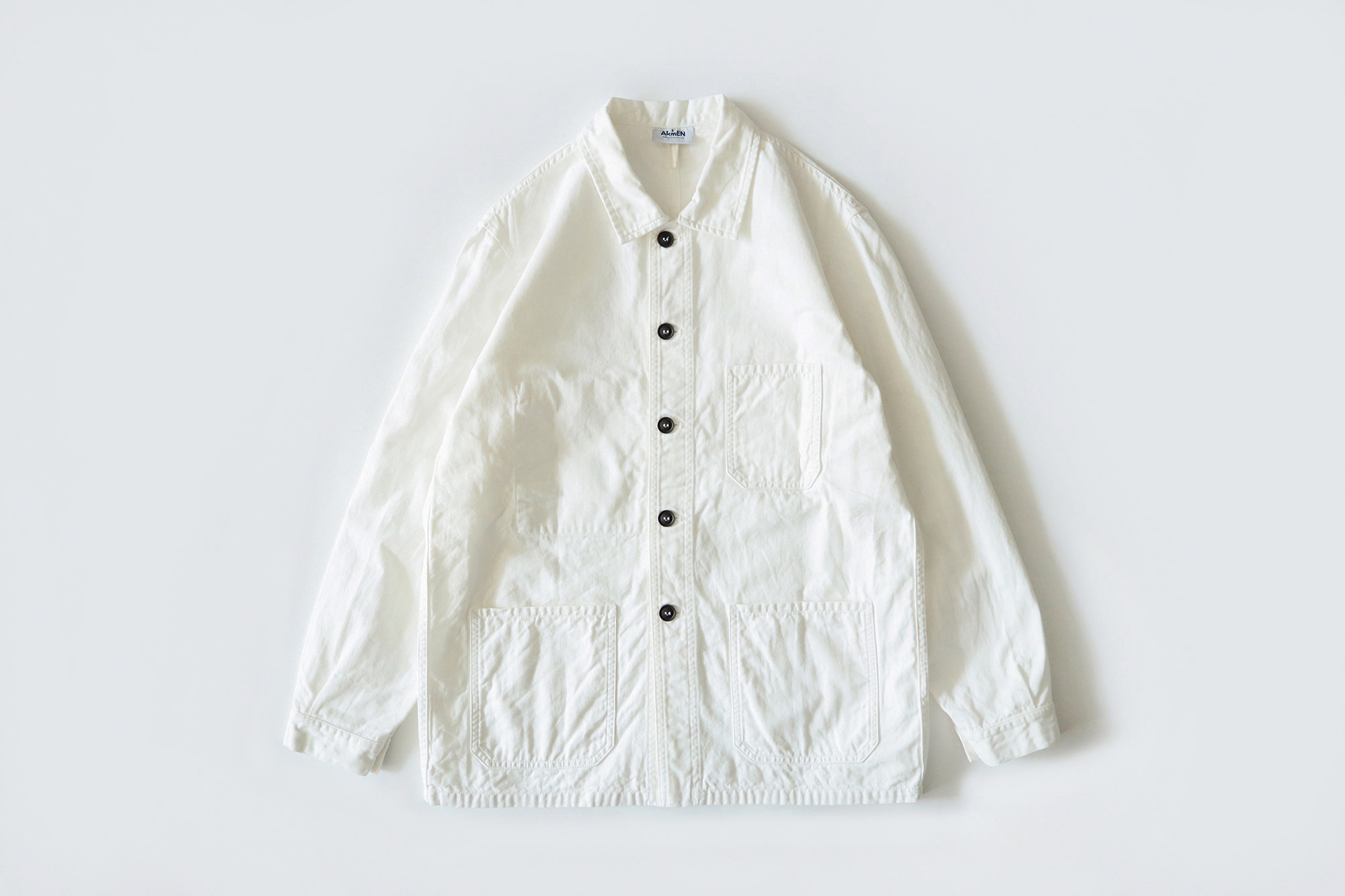 ARMEN  Cotton Herringbone Work Jacket