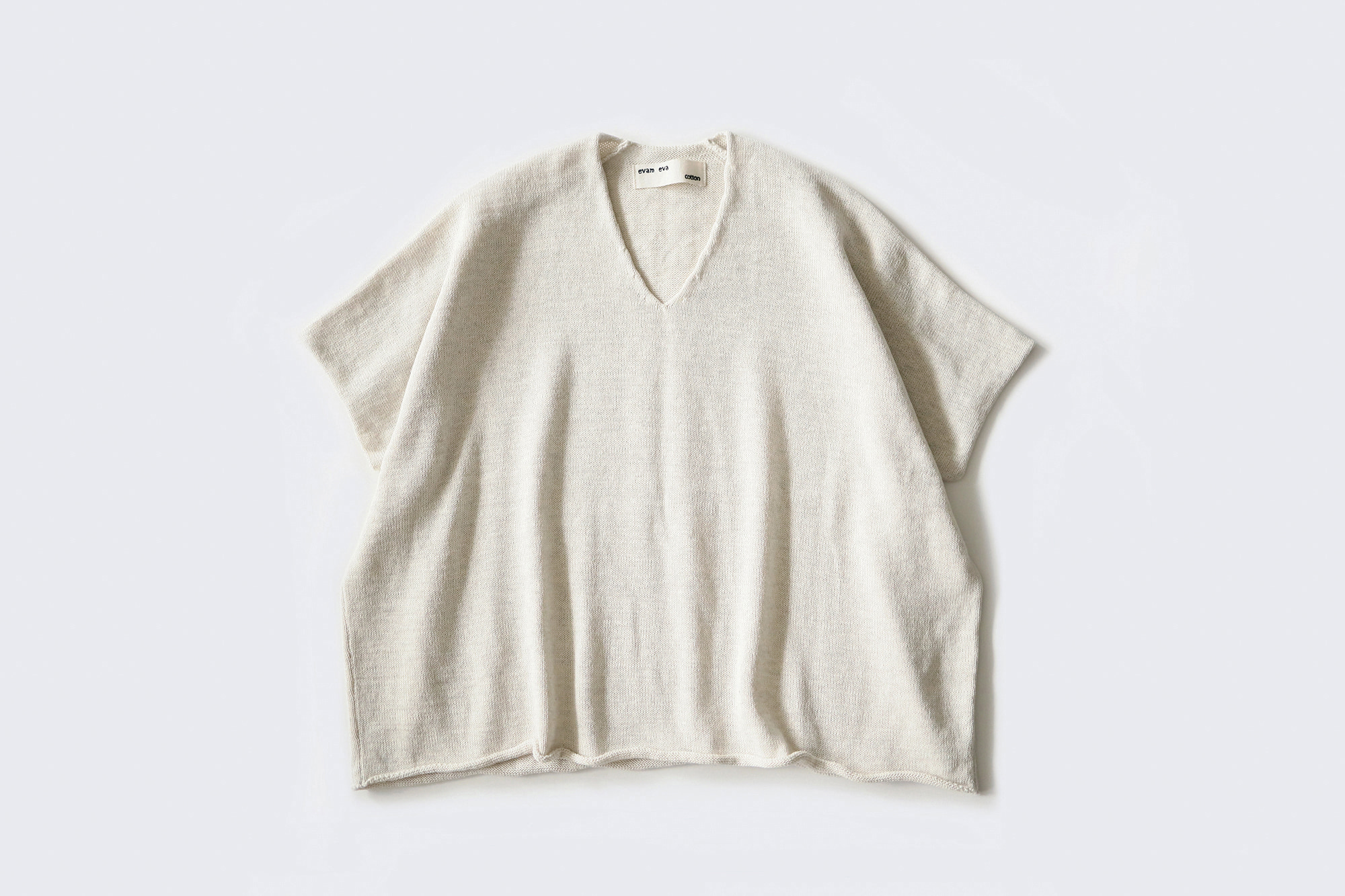 evam eva  Dry Cotton V-Neck Pullover