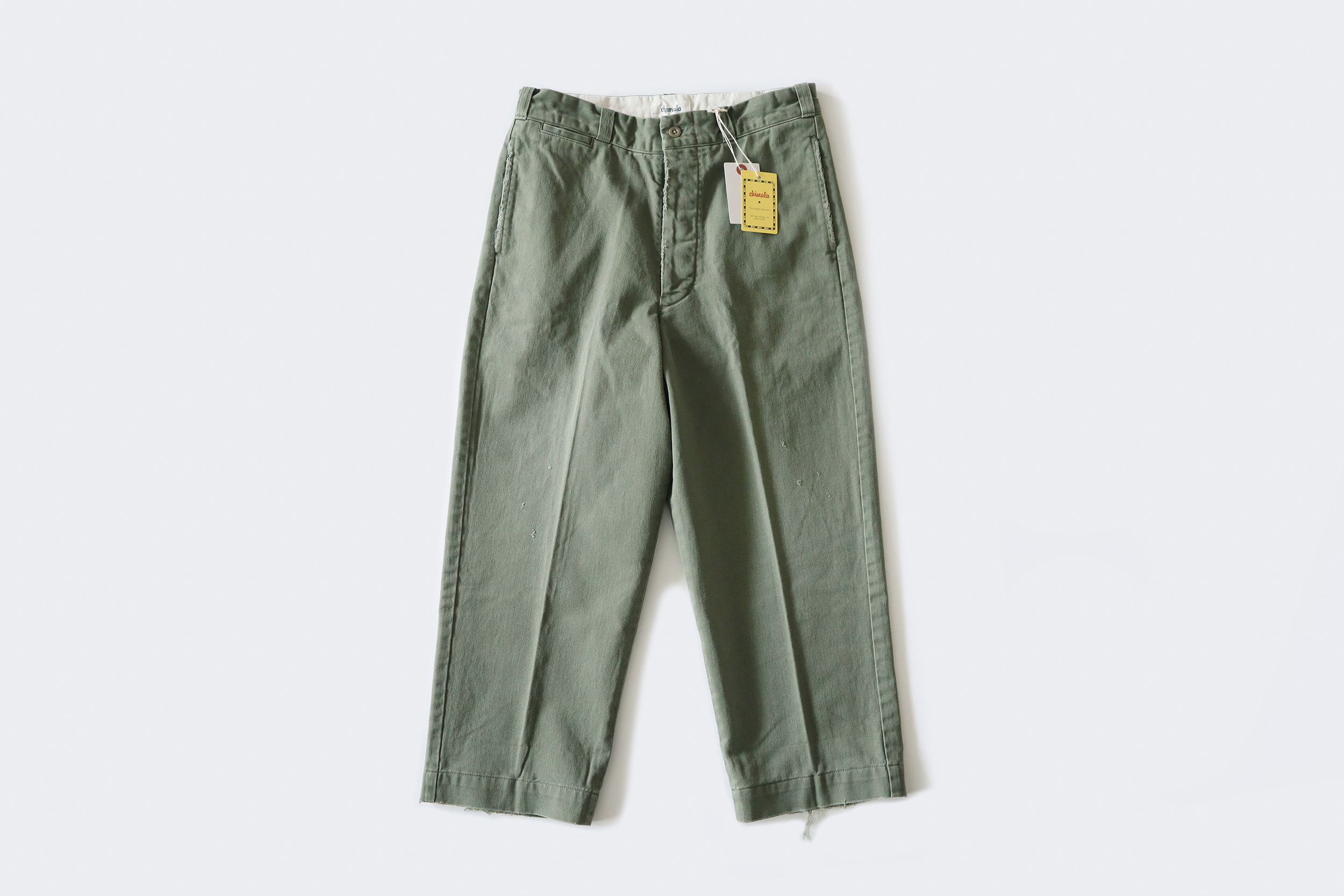 chimala  Cropped Military Chino Trousers