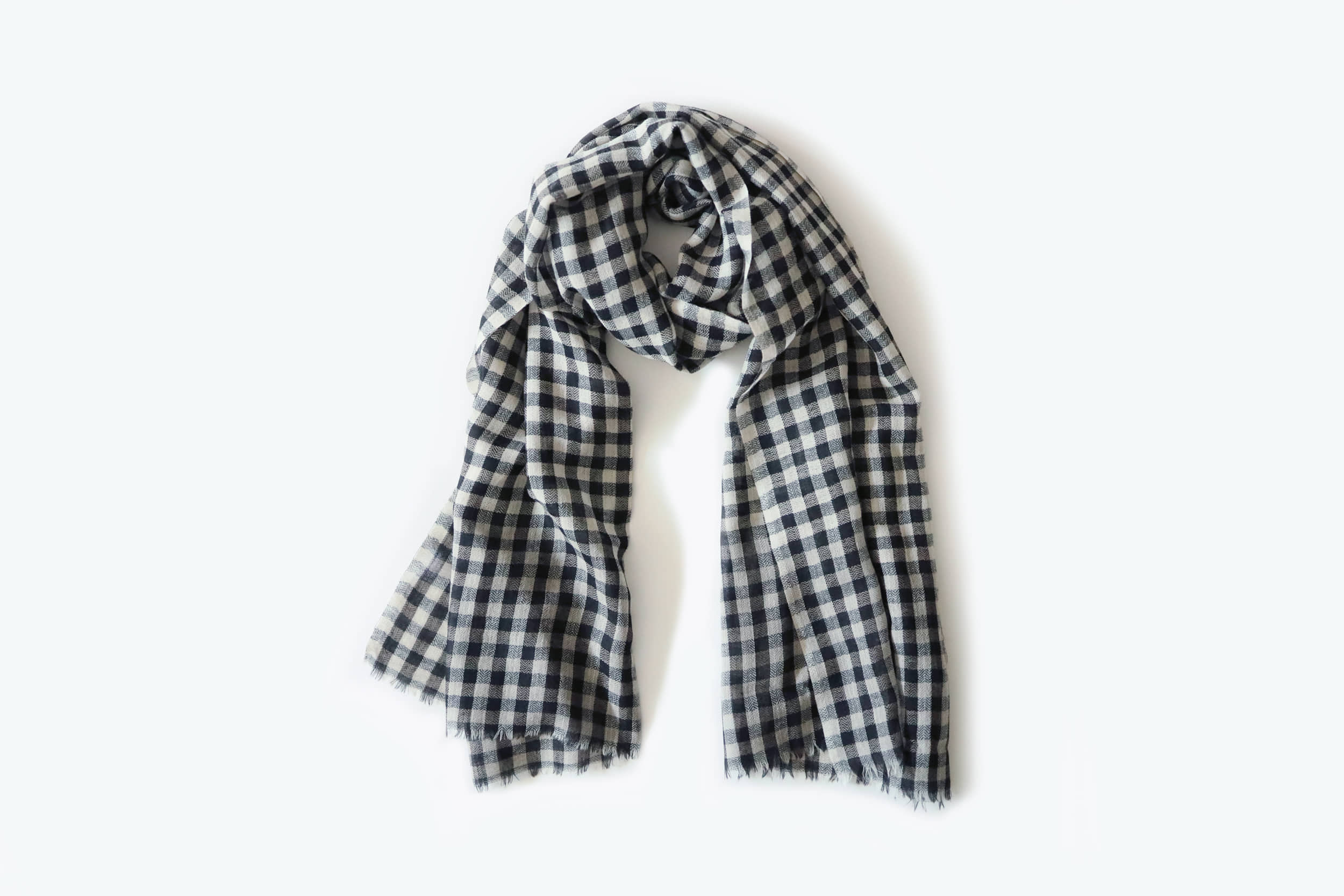 Khadi and Co  Wool gingham check stole