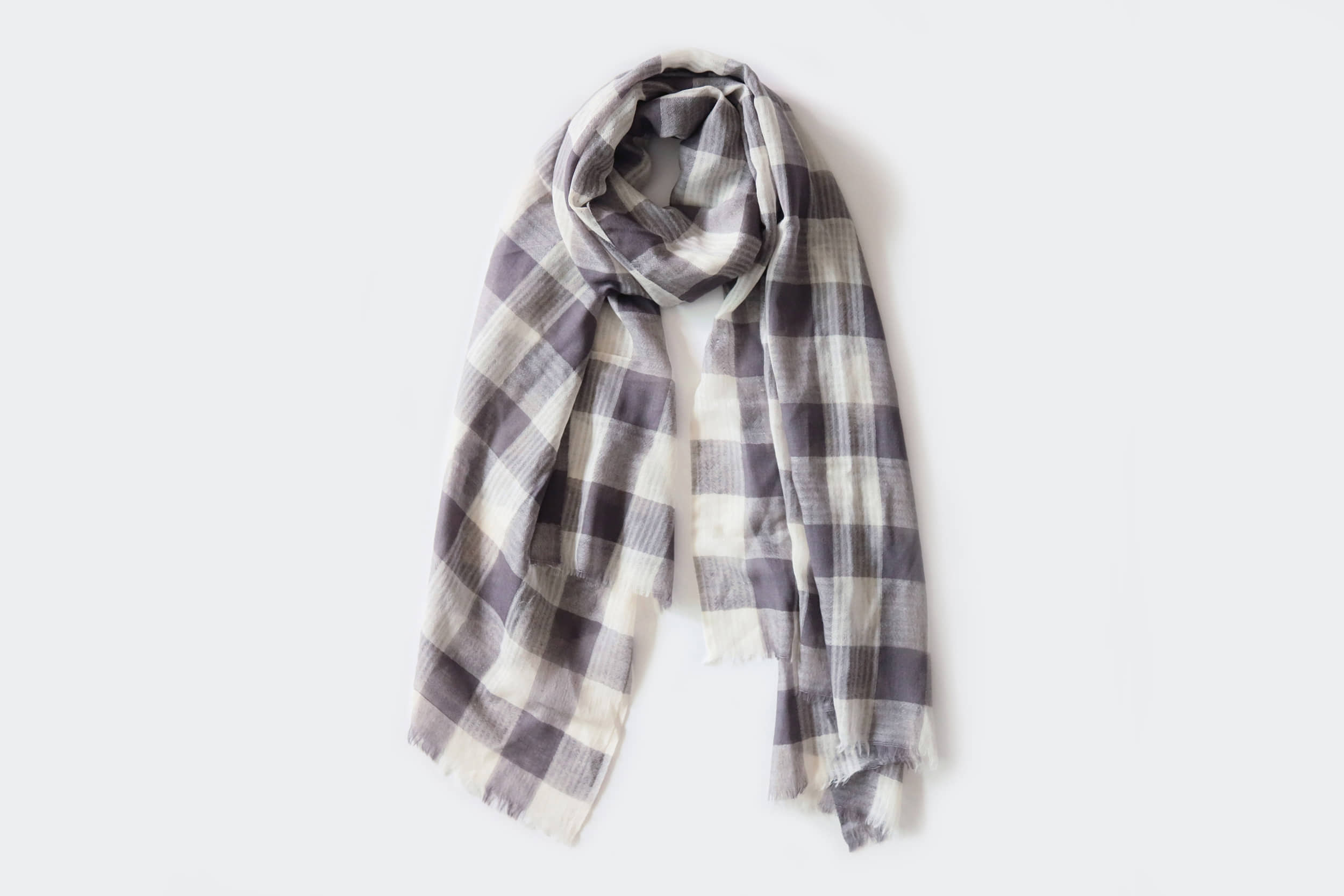 Khadi and Co  Wool check stole