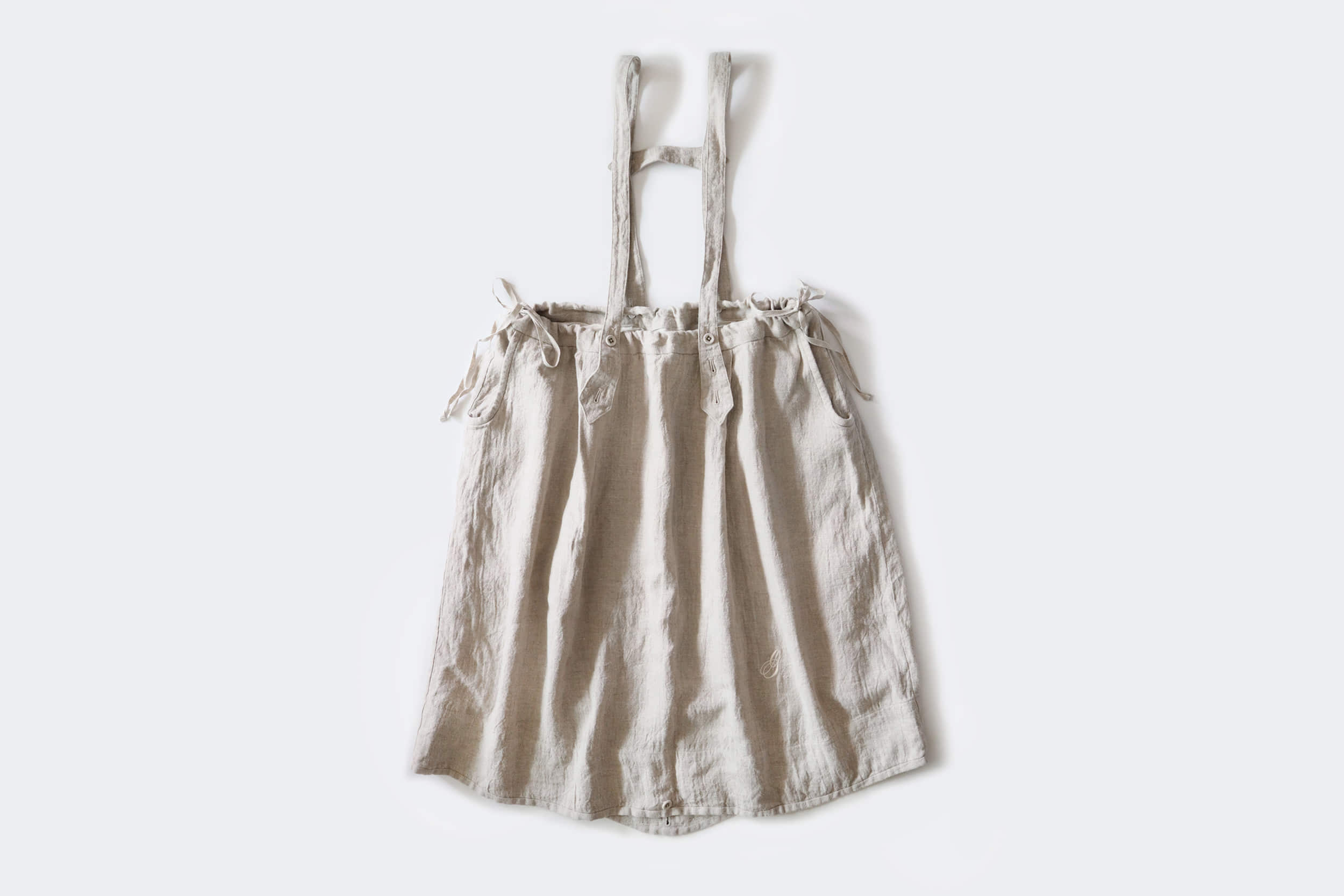 GASA*  Linen wool suspender skirt