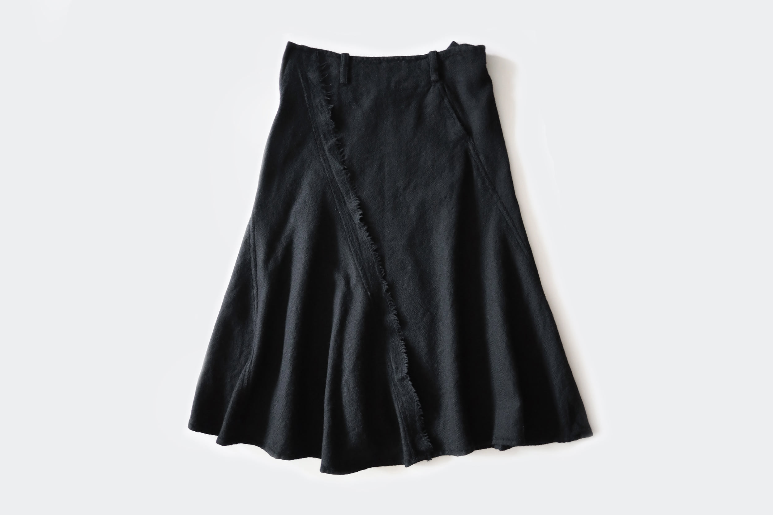 Y&#039;s  Wool herringbone skirt