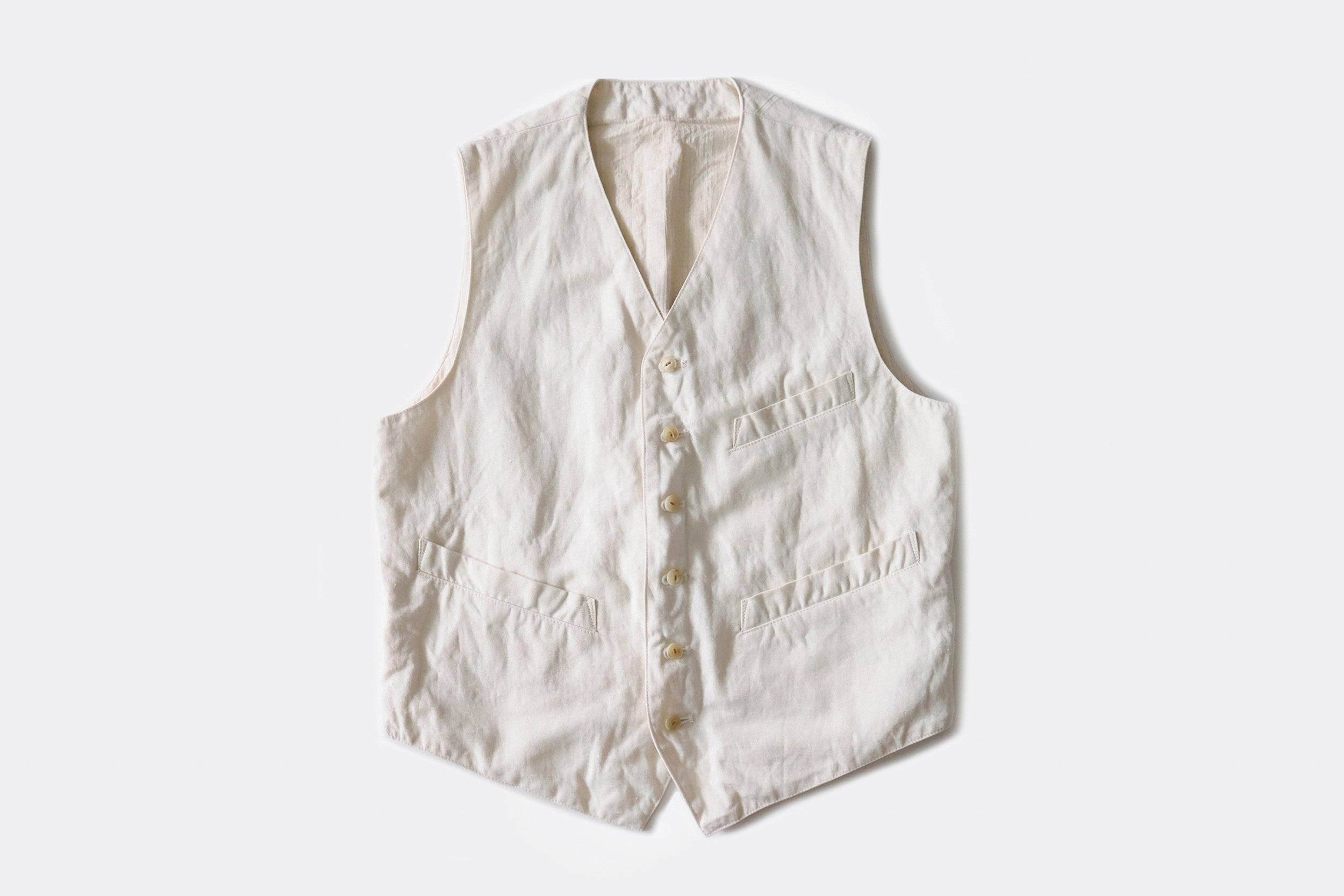 TOUJOURS  Cotton linen vest