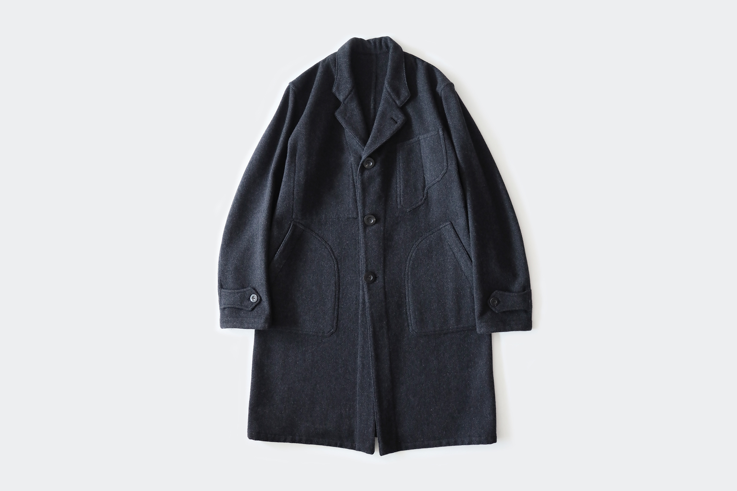 GEOFFREY B. SMALL  1940&#039;s French atelier long work jacket (Unisex)